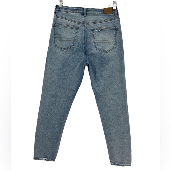 American Eagle stretch, high waist, distressed jeans, size 6 New - Picture 4 of 11